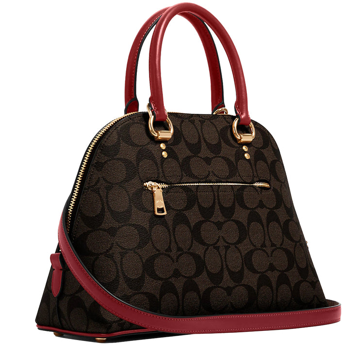 Coach Coach Katy Satchel In Signature Canvas (2558) - IM /BROWN 1941 RED  2023, Buy Coach Online
