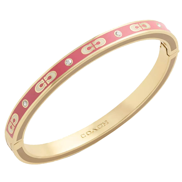 Buy Coach Kissing Signature Enamel Hinged Bangle in Rust Multi CY051 Online in Singapore | PinkOrchard.com