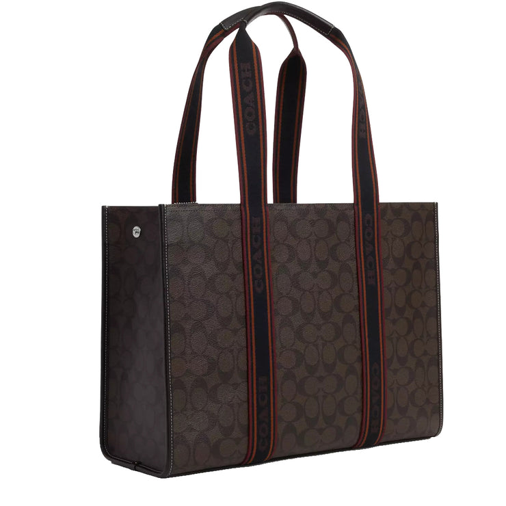 Buy Coach Large Smith Tote Bag In Signature Canvas in Brown Multi CM865 Online in Singapore | PinkOrchard.com