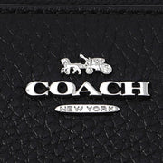 Coach Long Zip Around Wallet in Black/ Silver C4451