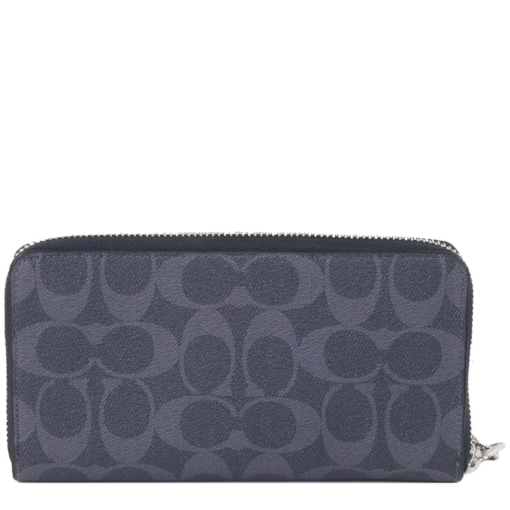 Buy Coach Long Zip Around Wallet In Signature Canvas in Denim/ Midnight Navy C4452 Online in Singapore | PinkOrchard.com