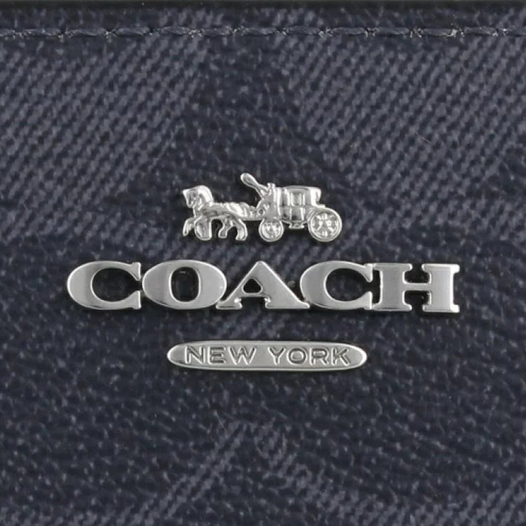 Buy Coach Long Zip Around Wallet In Signature Canvas in Denim/ Midnight Navy C4452 Online in Singapore | PinkOrchard.com