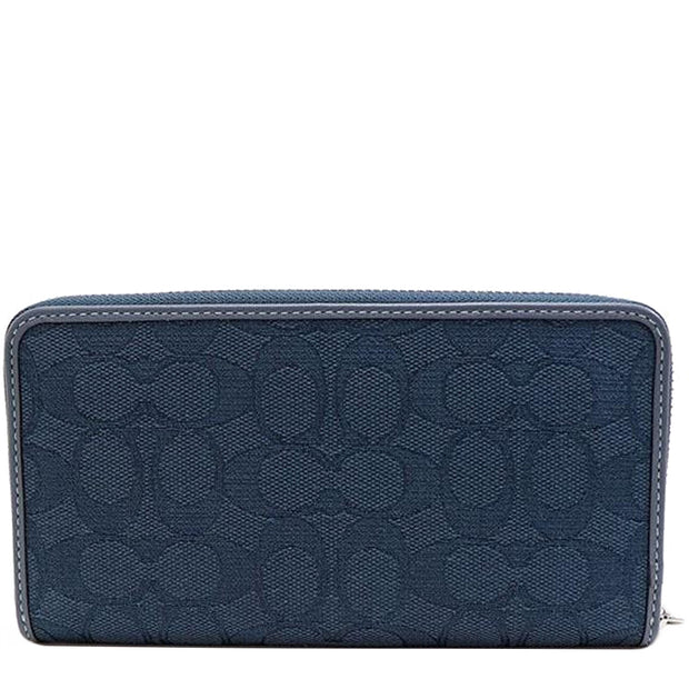 Buy Coach Long Zip Around Wallet In Signature Jacquard in Denim/ Dark Denim CU150 Online in Singapore | PinkOrchard.com