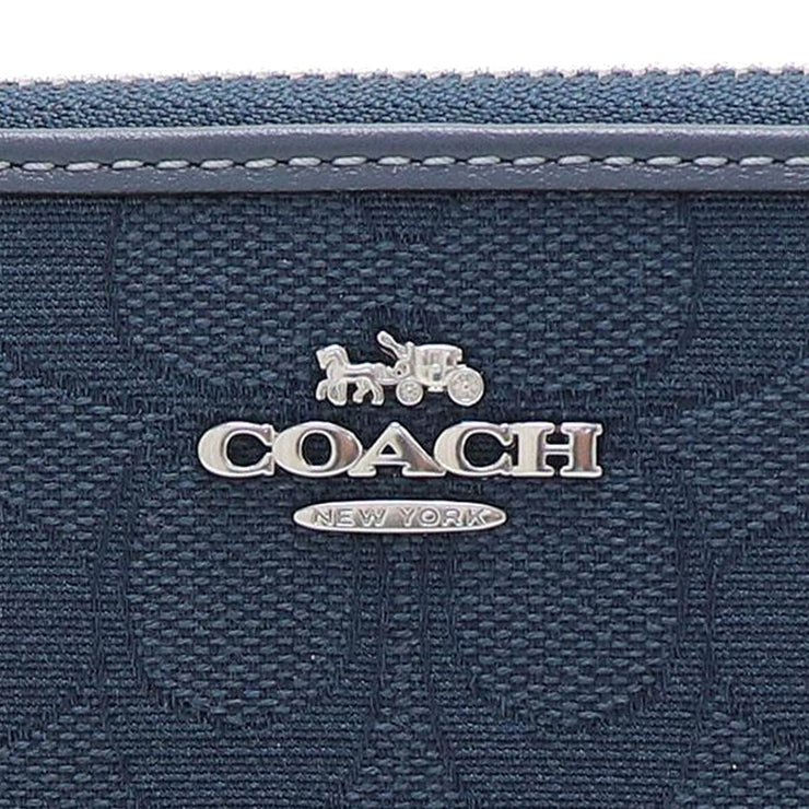 Buy Coach Long Zip Around Wallet In Signature Jacquard in Denim/ Dark Denim CU150 Online in Singapore | PinkOrchard.com