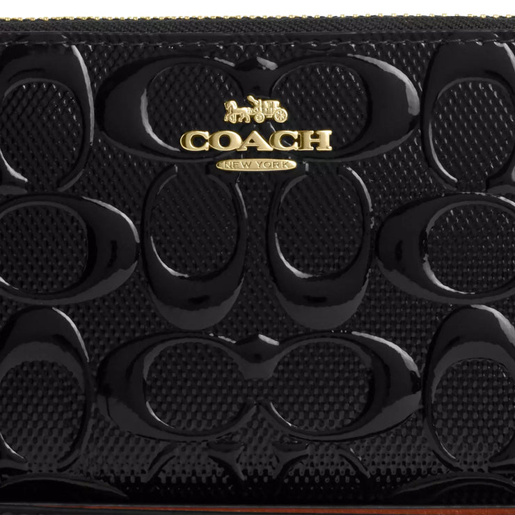 Buy Coach Long Zip Around Wallet In Signature Leather in Black CV413 Online in Singapore | PinkOrchard.com