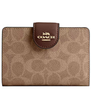 Buy Coach Medium Corner Zip Wallet In Signature Canvas in Tan/ Brown CW786 Online in Singapore | PinkOrchard.com