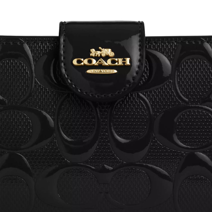 Buy Coach Medium Corner Zip Wallet In Signature Leather in Black CV414 Online in Singapore | PinkOrchard.com