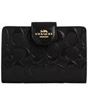 Buy Coach Medium Corner Zip Wallet In Signature Leather in Black CV414 Online in Singapore | PinkOrchard.com