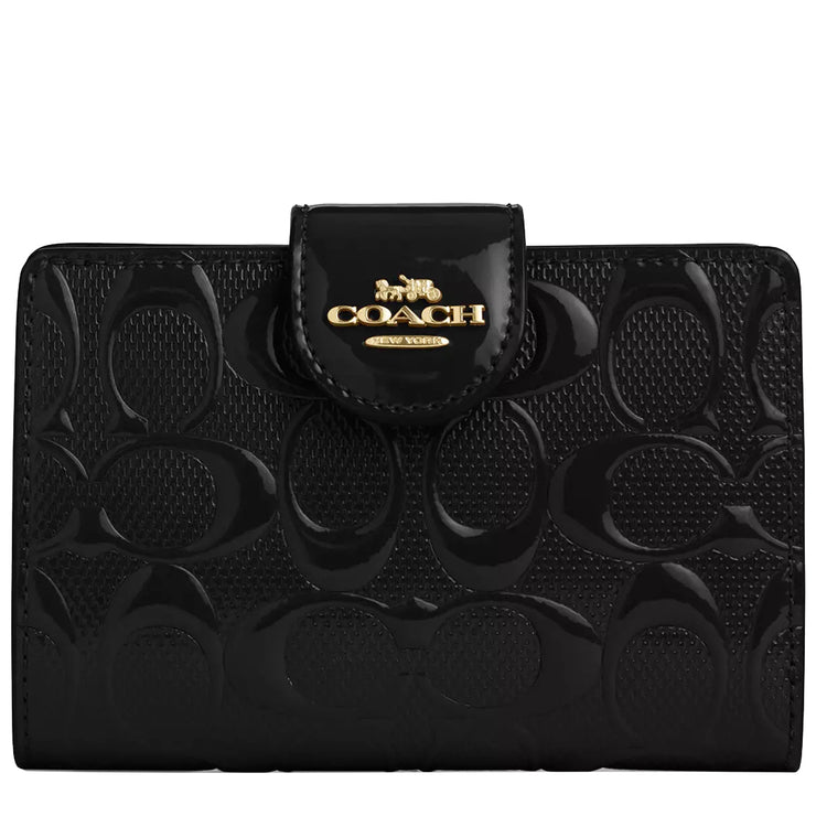 Buy Coach Medium Corner Zip Wallet In Signature Leather in Black CV414 Online in Singapore | PinkOrchard.com