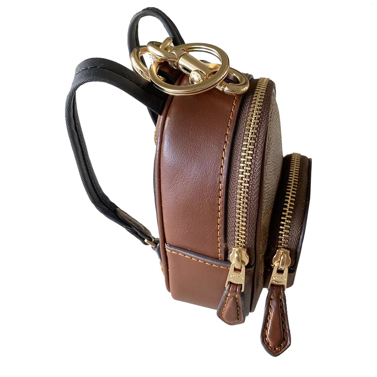 Buy Coach Mini Court Backpack Bag Charm In Signature Canvas in Tan/ Brown CX066 Online in Singapore | PinkOrchard.com