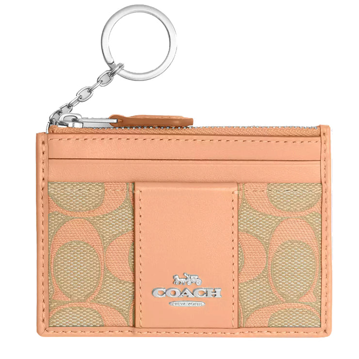 Buy Coach Mini Id Skinny In Signature Jacquard in Faded Blush CT994 Online in Singapore | PinkOrchard.com