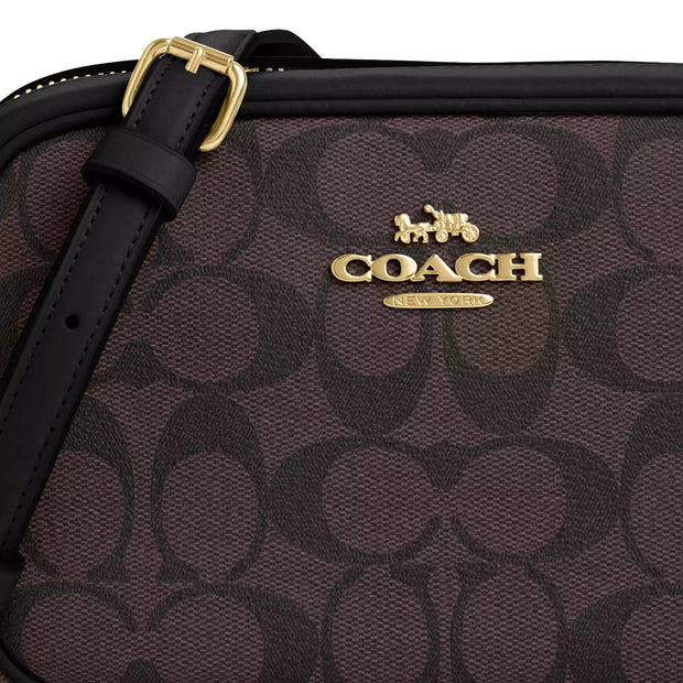 Buy Coach Mini Jamie Camera Bag In Signature Canvas in Brown Black CQ874 Online in Singapore | PinkOrchard.com