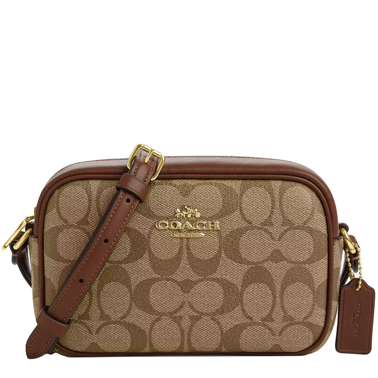 Buy Coach Mini Jamie Camera Bag In Signature Canvas in Khaki/ Saddle 2 CQ874 Online in Singapore | PinkOrchard.com