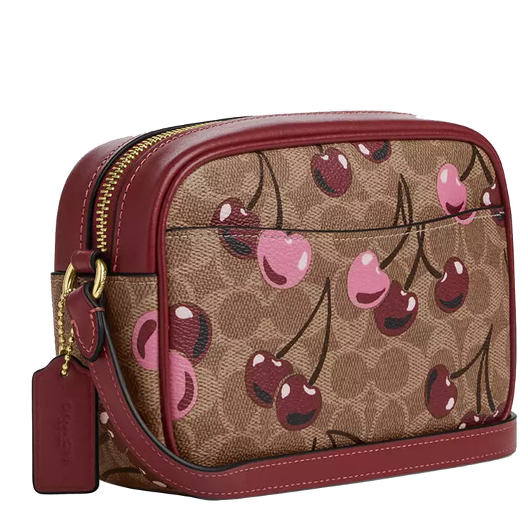 Buy Coach Mini Jamie Camera Bag In Signature Canvas With Cherry Print in Tan Multi CAB03 Online in Singapore | PinkOrchard.com