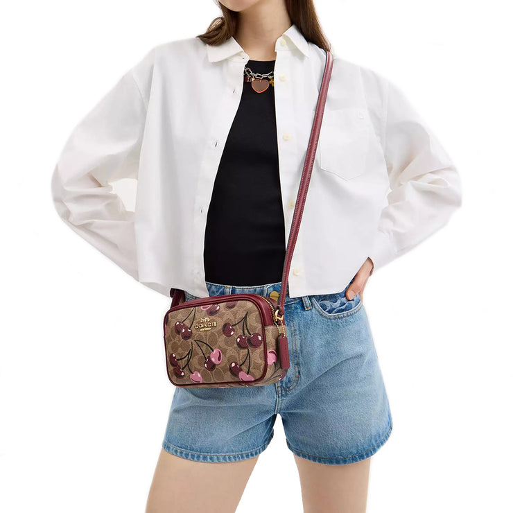 Buy Coach Mini Jamie Camera Bag In Signature Canvas With Cherry Print in Tan Multi CAB03 Online in Singapore | PinkOrchard.com