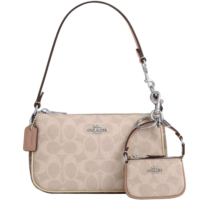 Buy Coach Mini Nolita Bag Charm In Signature Canvas in Sand/ Taupe CX067 Online in Singapore | PinkOrchard.com