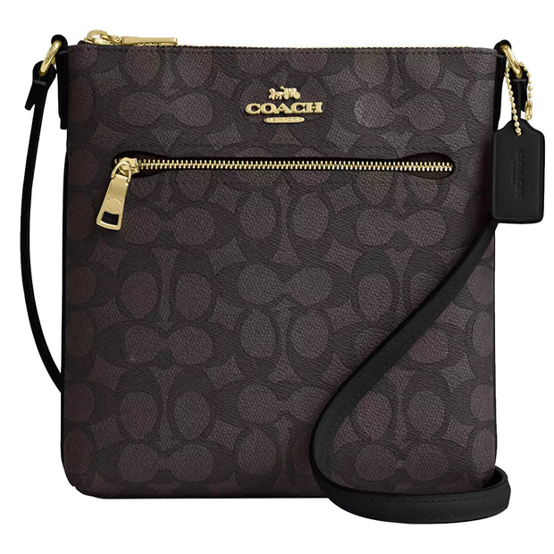 Buy Coach Mini Rowan File Bag In Signature Canvas in Walnut/ Black CW325 Online in Singapore | PinkOrchard.com