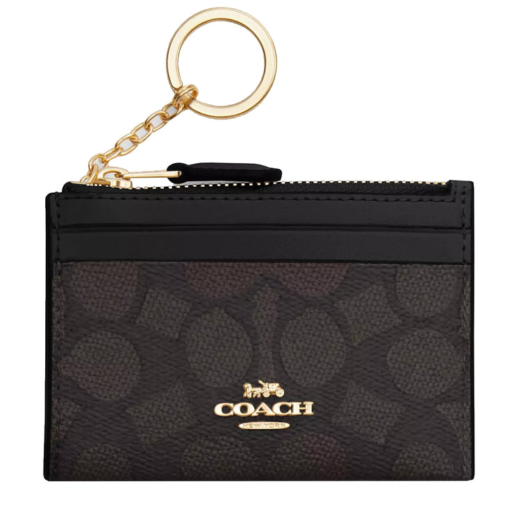 Buy Coach Mini Skinny Id Case In Signature Canvas in Walnut/ Black CW870 Online in Singapore | PinkOrchard.com