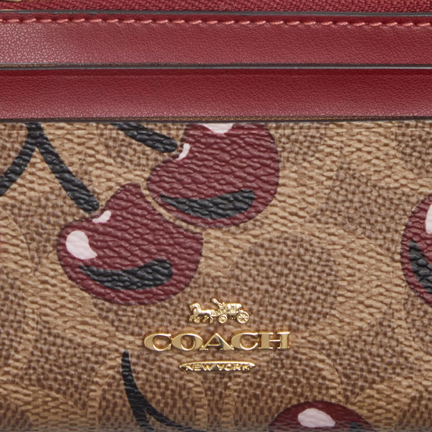 Buy Coach Mini Skinny Id Case In Signature Canvas With Cherry Print in Tan Multi CZ462 Online in Singapore | PinkOrchard.com