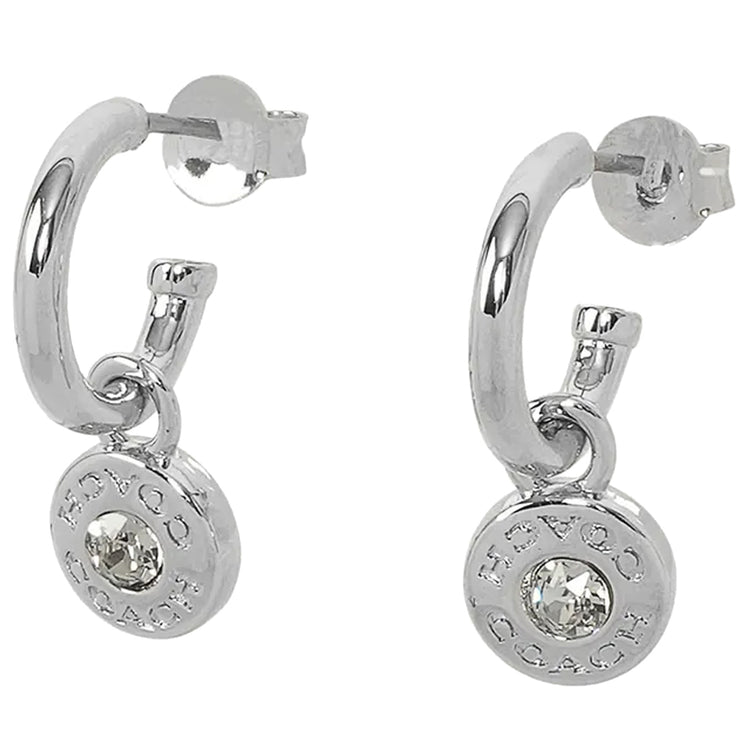 Buy Coach Open Circle Drop Huggie Earrings in Silver CV256 Online in Singapore | PinkOrchard.com