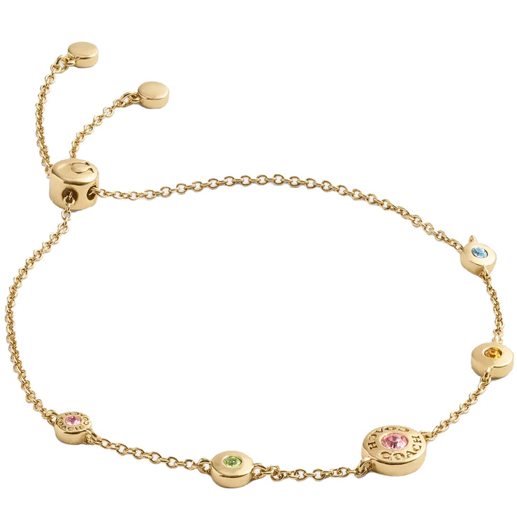 Buy Coach Open Circle Slider Bracelet in Gold/ Multi CY102 Online in Singapore | PinkOrchard.com