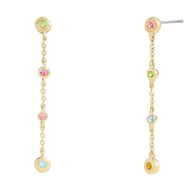 Buy Coach Open Circle Thin Linear Earrings in Gold/ Multi CY105 Online in Singapore | PinkOrchard.com