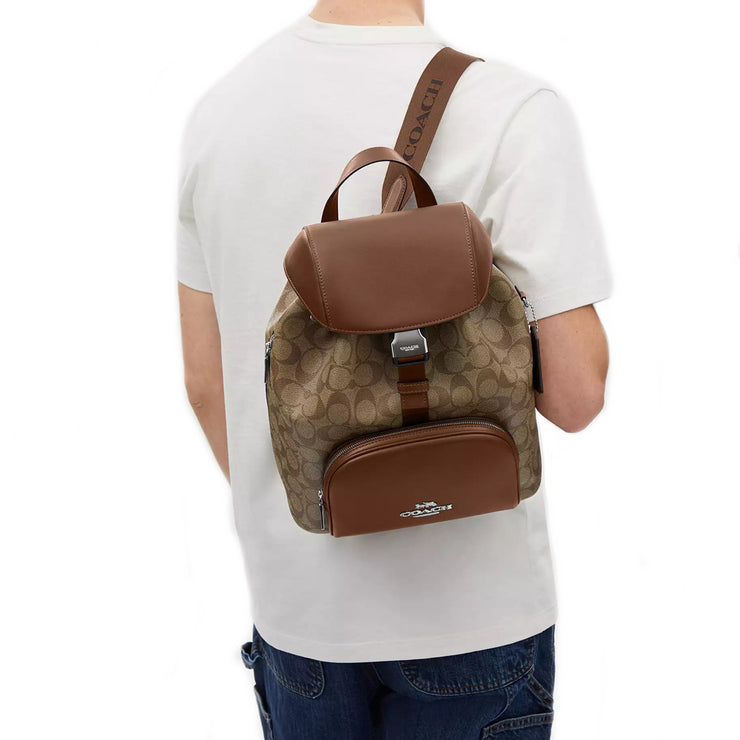 Buy Coach Pace Large Backpack Bag In Signature Canvas Khaki/ Saddle CT810 Online in Singapore | PinkOrchard.com