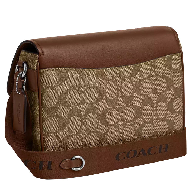 Buy Coach Pace Messenger Bag In Signature Canvas in Khaki/ Saddle CR131 Online in Singapore | PinkOrchard.com