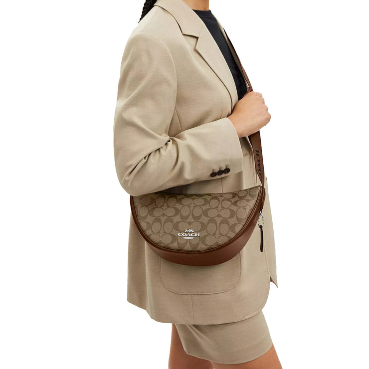 Buy Coach Pace Shoulder Bag In Signature Canvas in Khaki Saddle CT643 Online in Singapore | PinkOrchard.com