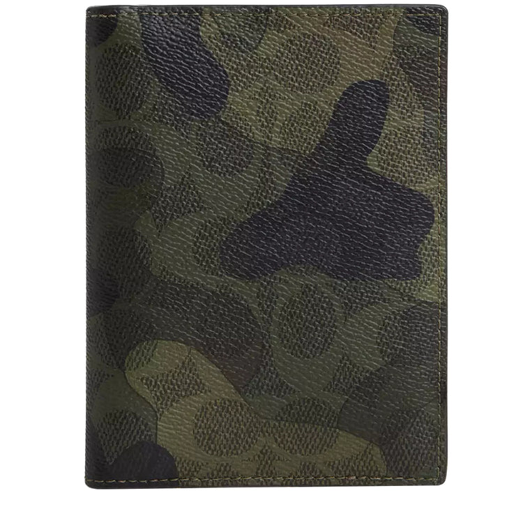 Coach Passport Card Case In Signature Camo Print in Dark Shamrock Multi CX878