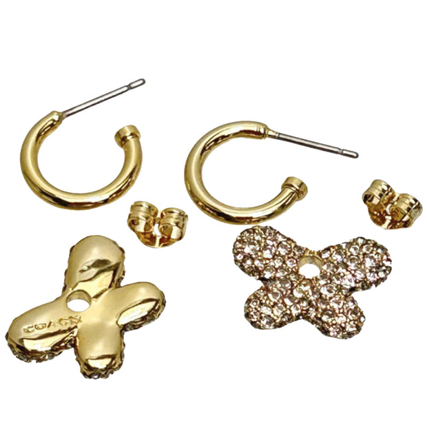 Buy Coach Pavé Butterfly Huggie Earrings in Gold/ Silver CT089 Online in Singapore | PinkOrchard.com