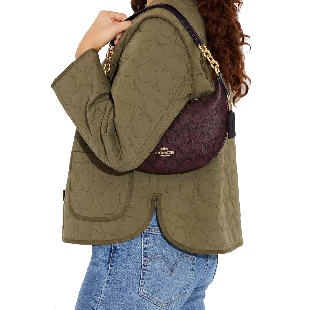 Coach oxblood hobo bag sale