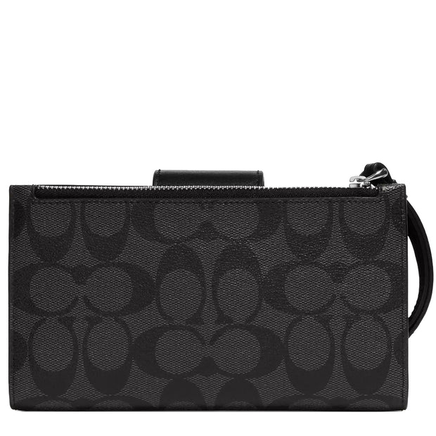 Buy Coach Phone Wallet In Colorblock Signature Canvas in Graphite/ Black C2874 Online in Singapore | PinkOrchard.com