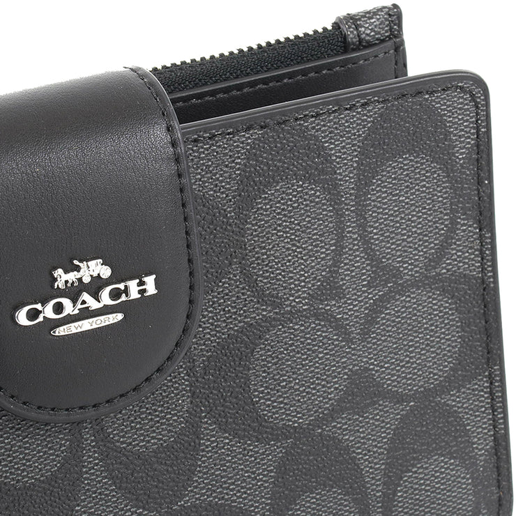 Buy Coach Phone Wallet In Colorblock Signature Canvas in Graphite/ Black C2874 Online in Singapore | PinkOrchard.com