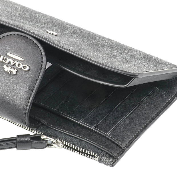 Buy Coach Phone Wallet In Colorblock Signature Canvas in Graphite/ Black C2874 Online in Singapore | PinkOrchard.com