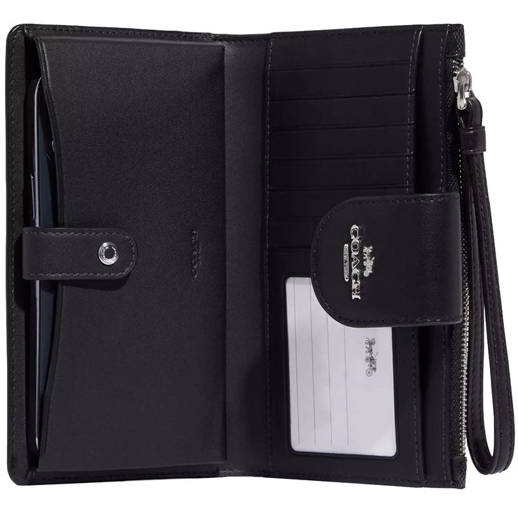 Buy Coach Phone Wallet In Colorblock Signature Canvas in Graphite/ Black C2874 Online in Singapore | PinkOrchard.com