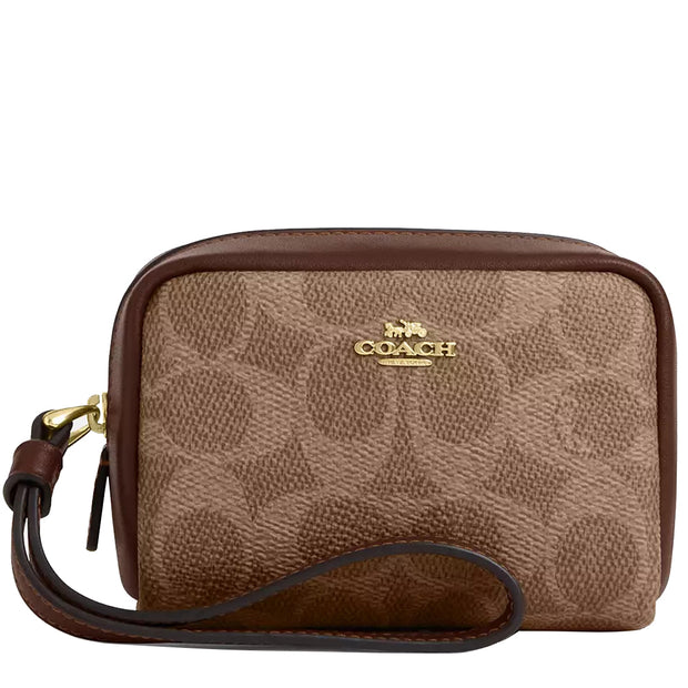 Buy Coach Pouch Wristlet In Signature Canvas in Tan/ Brown CW907 Online in Singapore | PinkOrchard.com