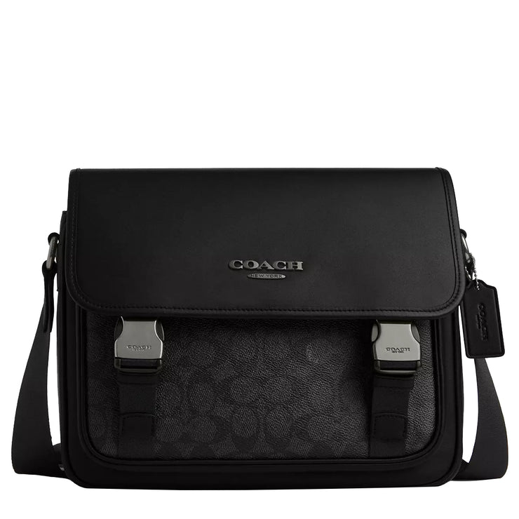 Buy Coach Racer Messenger Bag In Signature Canvas in Charcoal/ Black CT716 Online in Singapore | PinkOrchard.com