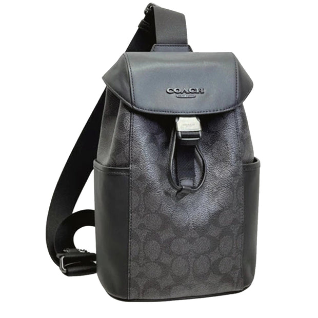 Buy Coach Racer Pack Bag In Signature in Charcoal/ Black CT712 Online in Singapore | PinkOrchard.com