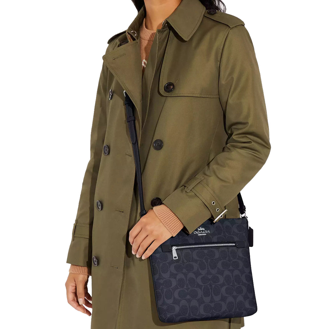 Buy Coach Rowan File Bag In Signature Canvas in Denim Midnight Navy CS192 Online in Singapore PinkOrchard