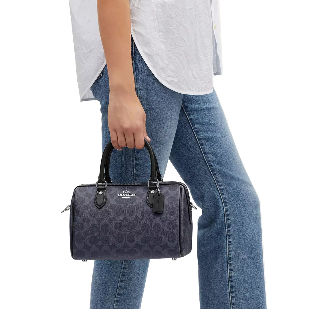 Coach Rowan Satchel in top Midnight