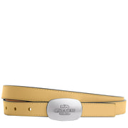 Buy Coach Signature Buckle Cut To Size Reversible Eliza Belt, 18 Mm, in Hay/ Light Saddle CP366 Online in Singapore | PinkOrchard.com