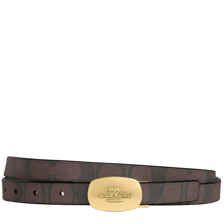 Buy Coach Signature Buckle Cut To Size Reversible Eliza Belt, 18 Mm in Brown Black CP367 Online in Singapore | PinkOrchard.com