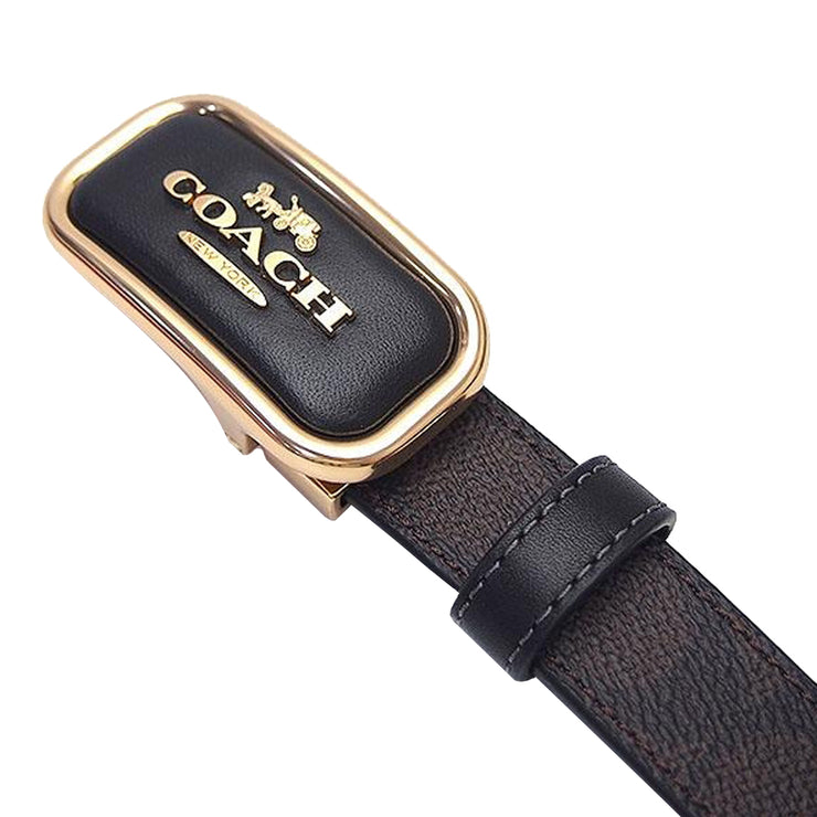 Buy Coach Signature Buckle Cut To Size Reversible Morgan Belt, 25 Mm in Walnut/ Black CX052 Online in Singapore | PinkOrchard.com