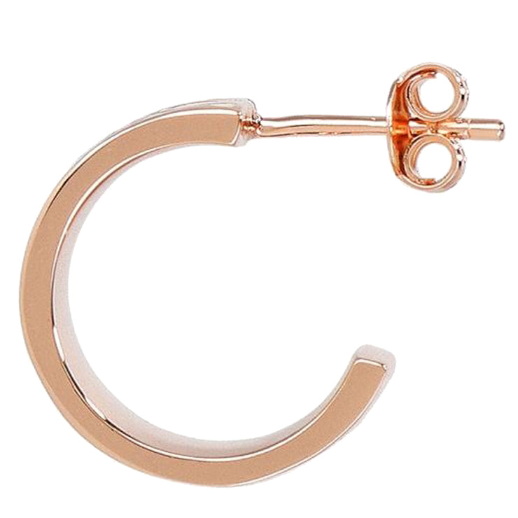 Buy Coach Signature Enamel Huggie Earrings in Rose Gold/ Chalk C7770 Online in Singapore | PinkOrchard.com