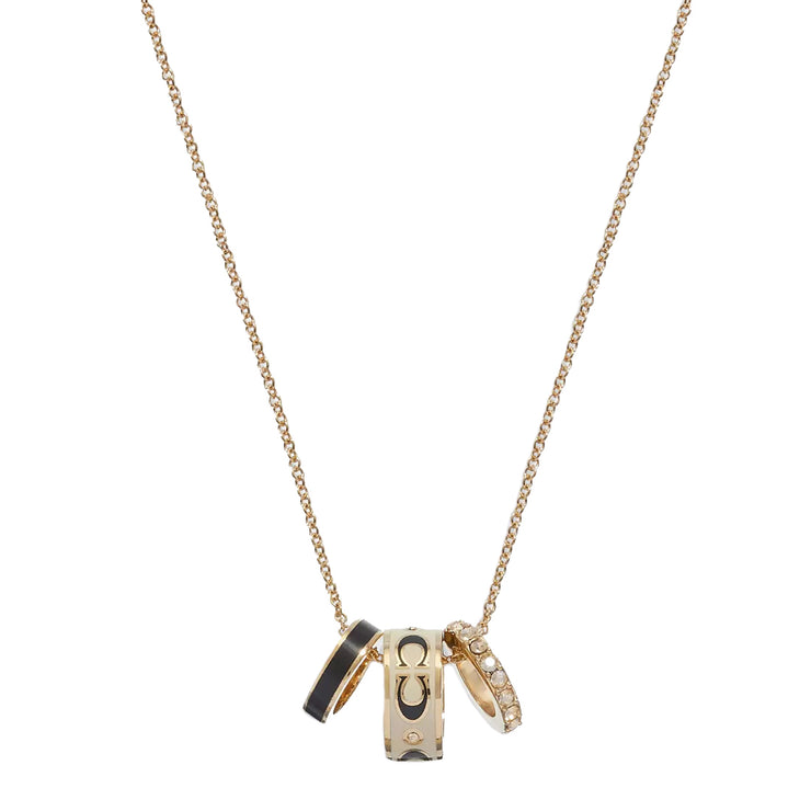 Buy Coach Signature Enamel Rondell Necklace in Gold/ White CI905 Online in Singapore | PinkOrchard.com