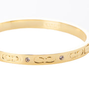 Buy Coach Signature Hinged Bangle Bracelet in Gold CX686 Online in Singapore | PinkOrchard.com