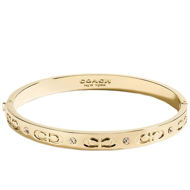 Buy Coach Signature Hinged Bangle Bracelet in Gold CX686 Online in Singapore | PinkOrchard.com