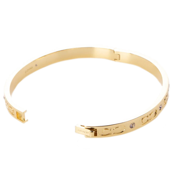 Buy Coach Signature Hinged Bangle Bracelet in Gold CX686 Online in Singapore | PinkOrchard.com