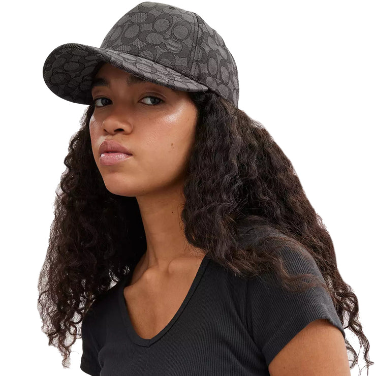 Buy Coach Signature Jacquard Baseball Hat in Charcoal CW766 Online in Singapore | PinkOrchard.com